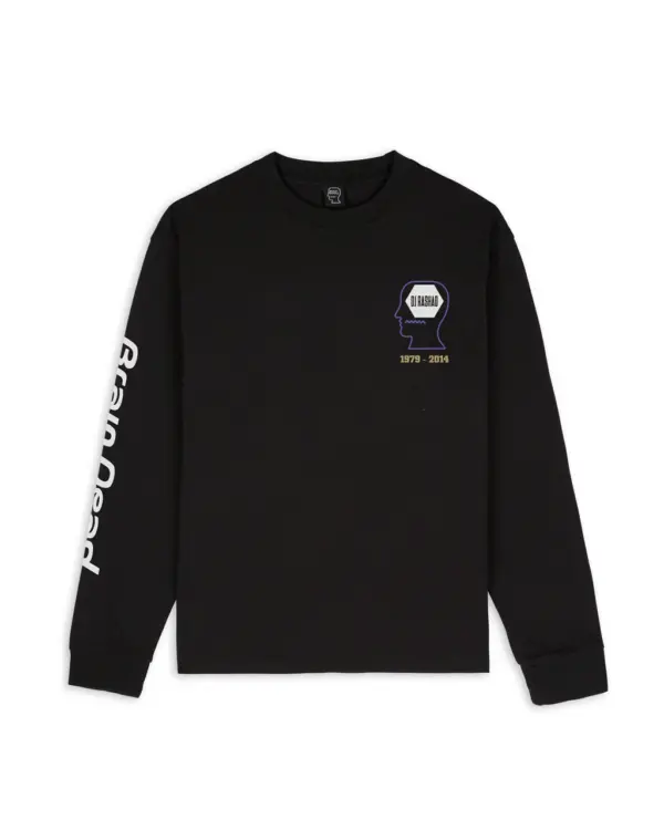 BRAIN DEAD X DJ RASHAD DOUBLE CUP LONG SLEEVE T-SHIRT - BLACK