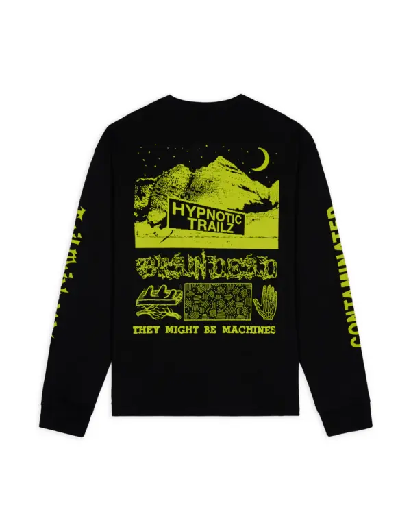 BRAIN DEAD X RAPHA TRAIL GHOUL LONG SLEEVE - BLACK