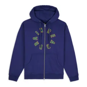 COLLEGIATE ZIP UP HOODIE - NAVY