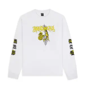 KNIGHT BUSTER LONG SLEEVE T-SHIRT - WHITE