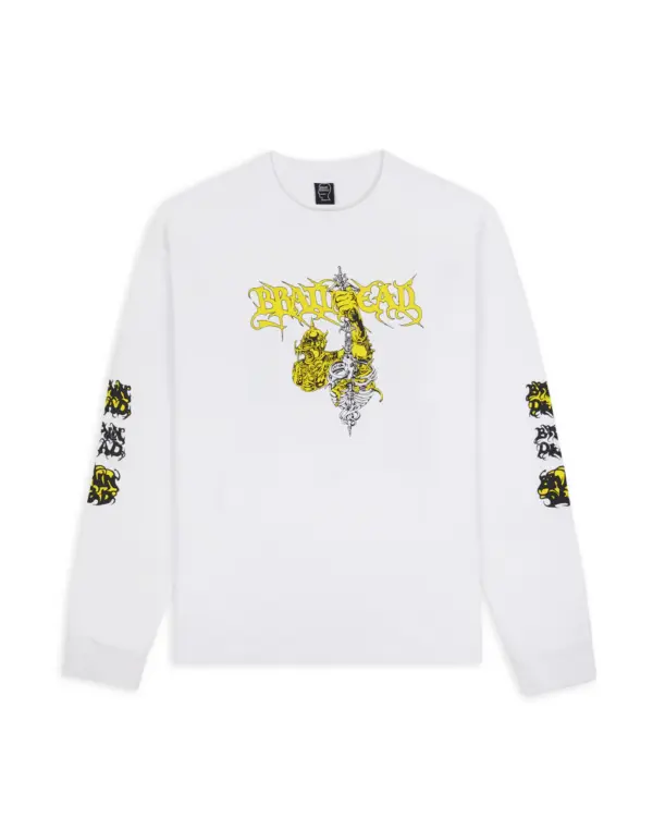 KNIGHT BUSTER LONG SLEEVE T-SHIRT - WHITE