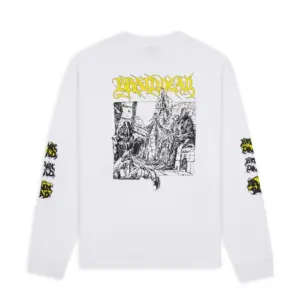 KNIGHT BUSTER LONG SLEEVE T-SHIRT - WHITE