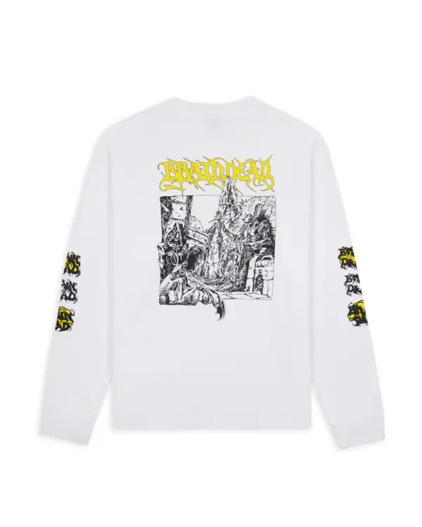 KNIGHT BUSTER LONG SLEEVE T-SHIRT - WHITE